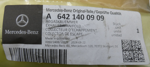 Original Mercedes-Benz Auspuffkrümmer links. OM642. ML, GL, GLE, C-Klasse W203-6 6
