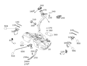 Original Mercedes-Benz Saugstrahlpumpe in Tank. C-Klasse W204, E-Klasse W207, W212-6 6