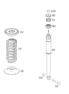 Original Mercedes-Benz Fahrwerksfeder hinten. A-Klasse W169-6 6