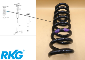 Original Mercedes-Benz Fahrwerksfeder hinten. C-Klasse W204-1 1