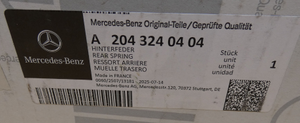Original Mercedes-Benz Fahrwerksfeder hinten. C-Klasse W204-4 4