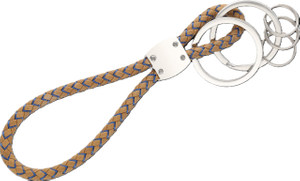 Schlüsselanhänger mit cognacfarbenen Schlüsselband 2