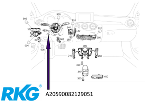 Mantelrohrschaltermodul KOSTAL.C-Klasse W205, GLC W253. A2059008212-1 1