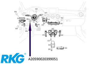 Mantelrohrschaltermodul VALEO.C-Klasse W205, GLC W253. A2059002039-1 1