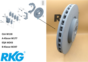 Bremsscheiben-Satz vorne. (2 Stück). CLA 118, A- W177,EQA W243 *A2474211912*-1 1