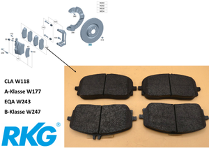 Bremsklötze vorne.CLA 118, A- W177,EQA W243, GLB W247. *A0004205403*-1 1
