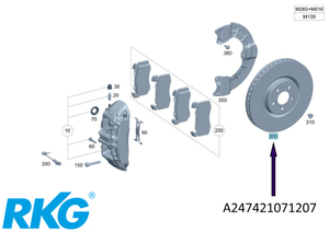 Bremsscheiben Satz vorne (2 Stck.) CLA W118,GLA, GLB, A, B *A2474210712*-1 1