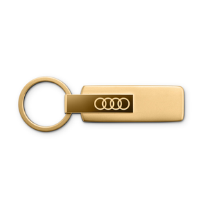 Audi Schlüsselanhänger Edelstahl, gold-1 1