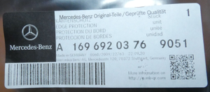 Original Mercedes-Benz Türkantenschutz links/rechts. A-Klasse W169-10 5