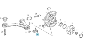 Original Mercedes-Benz Gelenk für Querlenker unten, A-Klasse W168-4 3