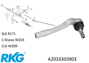 Original Mercedes-Benz Spurstangenkopf links, W171, W203, W209-2 1