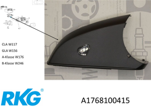 Mercedes-Benz Spiegelabdeckung-rechts-schwarz, CLA, GLA, A, B-11 1