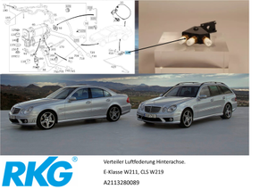 Original Mercedes-Benz Verteiler Luftfederung Hinterachse. v-3 1