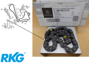 Steuerkette Primärantrieb. ML, GL, C-Klasse, E-Klasse, CLS. *A0009931378*-1 1