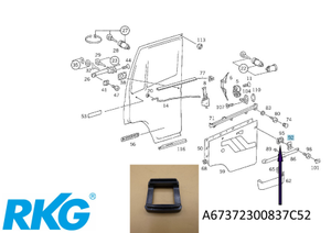 Abstandsstück für Schieber. W650, W670 *A67372300837C52*-2 1
