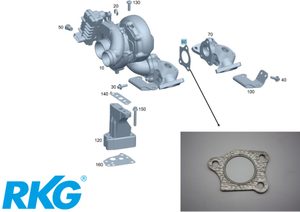 Original Mercedes-Benz Dichtung Abgasrohr OM642-5 1