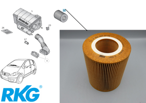 Original Mercedes-Benz Luftfiltereinsatz OM166 (A-Klasse, Vaneo)-6 1