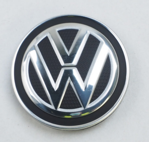 Original Volkswagen Nabenkappen / Radzierblenden | Schwarz mit Chromring | Ø ca. 65 mm-2 1