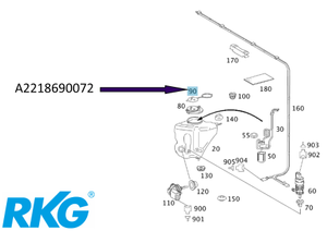 Deckel für Wischwasserbehälter. CL W216, S-Klasse W221 *A2218690072*-1 1