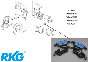 Bremsklötze vorne, SLK R172, C-Klasse W204, E-Klasse, CLS *A0004209004*-5 1