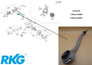 Original Mercedes-Benz Querlenker vorne links. SLK 172, C-Klasse 204, E-Klasse 207-7 1