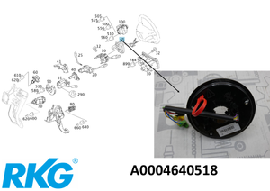 Original Mercedes-Benz Kontaktspirale Lenkrad. E-Klasse W211, G-Modell W463, Maybach W240-4 1