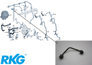 Diesel-Druckleitung OM654 Zylinder 1 und 2 *A6540708900* Original Mercedes-Benz-6 1