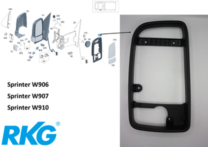 Spiegelrahmen links, für Sprinter *A0008130436* Original Mercedes-Benz-4 1
