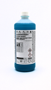 Original PSA Scheibenreiniger 1 Liter in Herstellerflasche, zeigt die 1 L Flasche mit Etikett und Sicherheitsinformationen, wie direkt vom Hersteller geliefert. 1