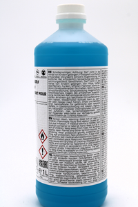 Original PSA Scheibenreiniger 1 Liter in Herstellerflasche, zeigt die 1 L Flasche mit Etikett und Sicherheitsinformationen, wie direkt vom Hersteller geliefert. 2