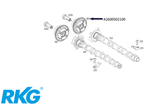 Nockenwellenversteller Einlass. OM270910 *A2600502100* Original Mercedes-Benz-1 1