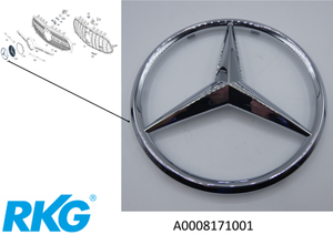 Stern im Kühlergrill. CLA, A-Klasse, B-Klasse, Citan *A0008171001*-5 1