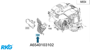 Absorber / Motorabdeckung vorne. E-Klasse W213, C-Klasse W205 *A6540103102*-1 1