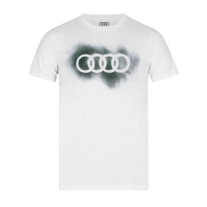 Audi T-Shirt Ringe, Herren, weiß-1 1