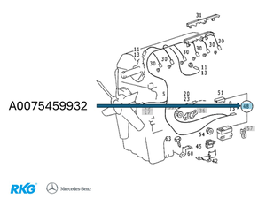 Vorglührelais / Steuergerät. E-Klasse W124, G-Modell W460, W461. *A0075459932*-1 1