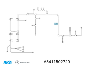 Motorleitungssatz Actros. *A5411502720* Original Mercedes-Benz-1 1