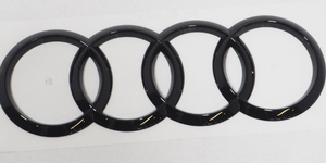 Audi Ringe Emblem Black Edition – Logo Aufkleber Schwarz Glänzend, A3 8V-1 1