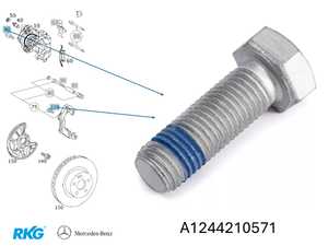 Schraube für Bremsträger (2 Stck.) - M12X1.5X35 *A1244210571* Original MB-1 1
