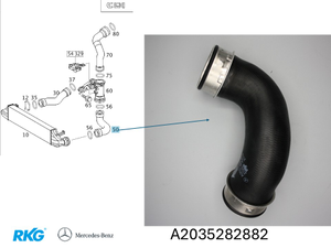 Ladeluftschlauch links, C-Klasse 203, CDI *A2035282882* Original Mercedes-Benz-2 1