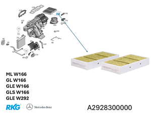 Innenraumfilter ML/GLE W166, GLE W292 *A2928300000* Original Mercedes Benz-3 1