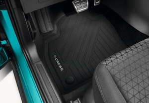 VW Original Fußmatten T-Cross 2019+ 4er Satz, Gummi, Schwarz-2 2