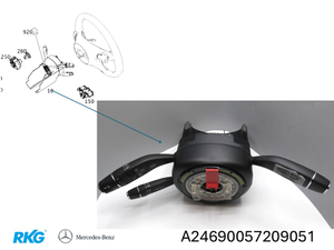 Mantelrohrschaltermodul N80. CLA, GLA, A-Klasse, B-Klasse, V-Klasse *A2469005720-1 1