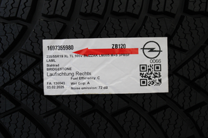 Opel Grandland OV64 Winterkomplettradsatz 19“ Stahlfelge + Bridgestone Blizzak LM005 235/55 R19 105V XL – Winterreifen Set Original Opel-3 3