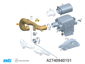 Ausgleichring Ansaugrohr OM264, OM274. *A2740940151* Original Mercedes-Benz-1 1