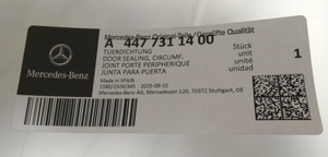 Türdichtung Schiebetür rechts. V-Klasse W447 *A4477311400* Original Mercedes-3 3