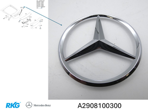 Original Mercedes-Benz Stern hinten. AMG-GT W290-3 1
