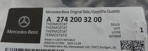 Thermostat OM274. GLE, SLK, GLC, C-Klasse, E-Klasse *A2742003200* Original MB-9 9