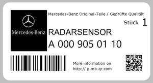 Original Mercedes-Benz Radarsensor. ML, GL, GLE W166, SLK R172-8 5