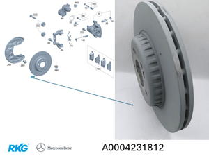 Bremsscheibe-hinten. Set (2 Stck.). C-Klasse,E-Klasse, GLC, CLS *A0004231812*-1 1
