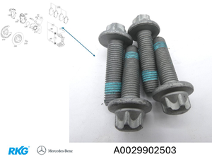 Schraubensatz Bremssattel hinten. (4 Schrauben) *A0029902503*-1 1
